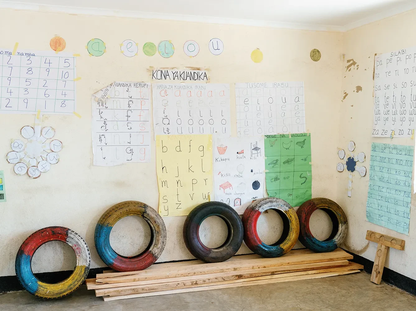 a classroom wall