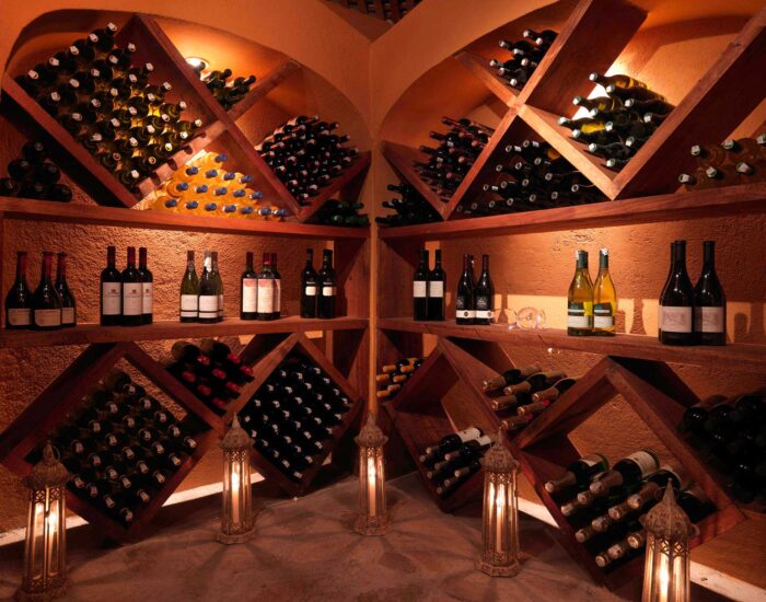 Wine in a wine cellar