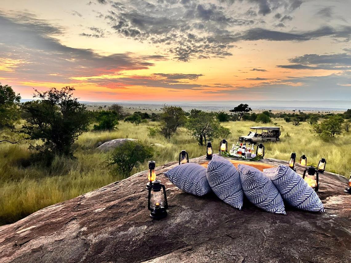 sunset drinks in the bush 